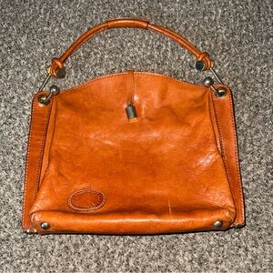 Elegant Tan Leather Handbag Jacobson made in Italy vintage 1990